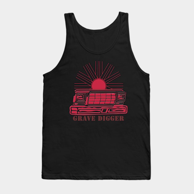 grave digger red car Tank Top by Toilet TissueGhost